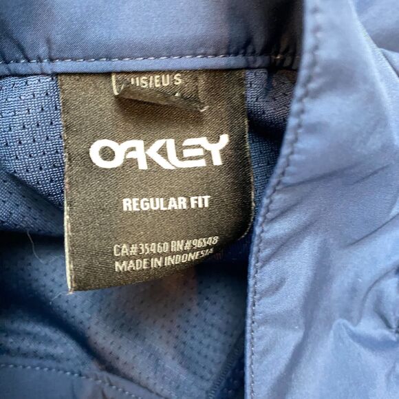 Oakley Ventilation Track Jacket Mens M Blue Regular Fit Lined Full Zip - Picture 5 of 16
